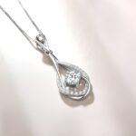 Embrace Every Moment – Sterling Silver Waterdrop Birthstone Necklace – A Tender Gift for Loved Ones - Image 3