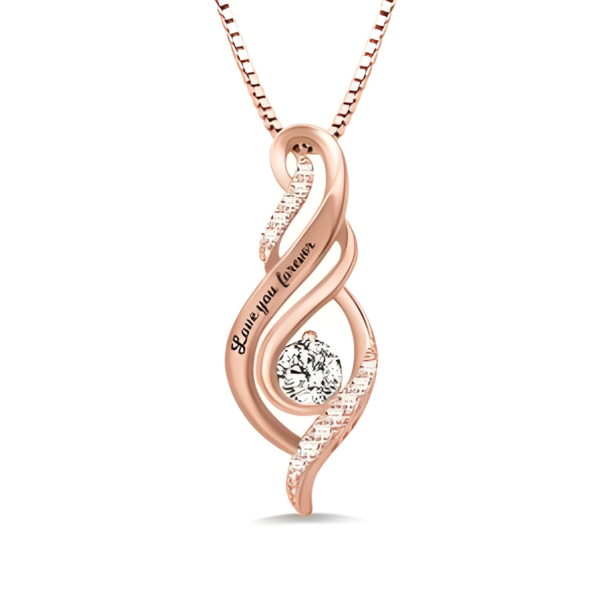 Birthstone flame necklace for mom's cherished moments