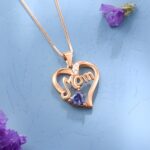 Carry Her Love Close – Rose Gold Heart Necklace with Birthstone – A Timeless Treasure for Mom - Image 2