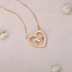 Hold Her Close – Rose Gold Birthstone Heart Necklace – A Cherished Gift for Mom - Image 2