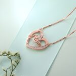 Hold Her Close – Rose Gold Birthstone Heart Necklace – A Cherished Gift for Mom - Image 3