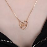 Hold Her Close – Rose Gold Birthstone Heart Necklace – A Cherished Gift for Mom - Image 4