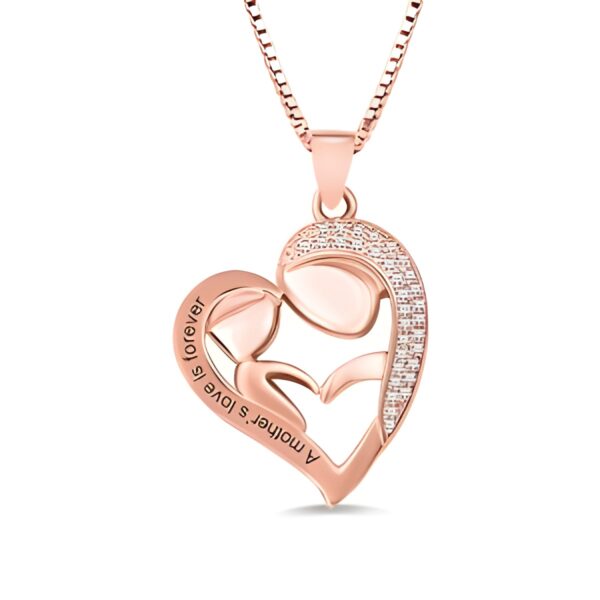 Rose gold mother daughter necklace celebrating eternal bonds