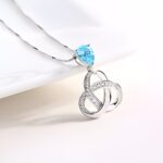 Embrace Eternal Bonds – Sterling Silver Birthstone Knot Necklace – For Cherished Loved Ones - Image 2