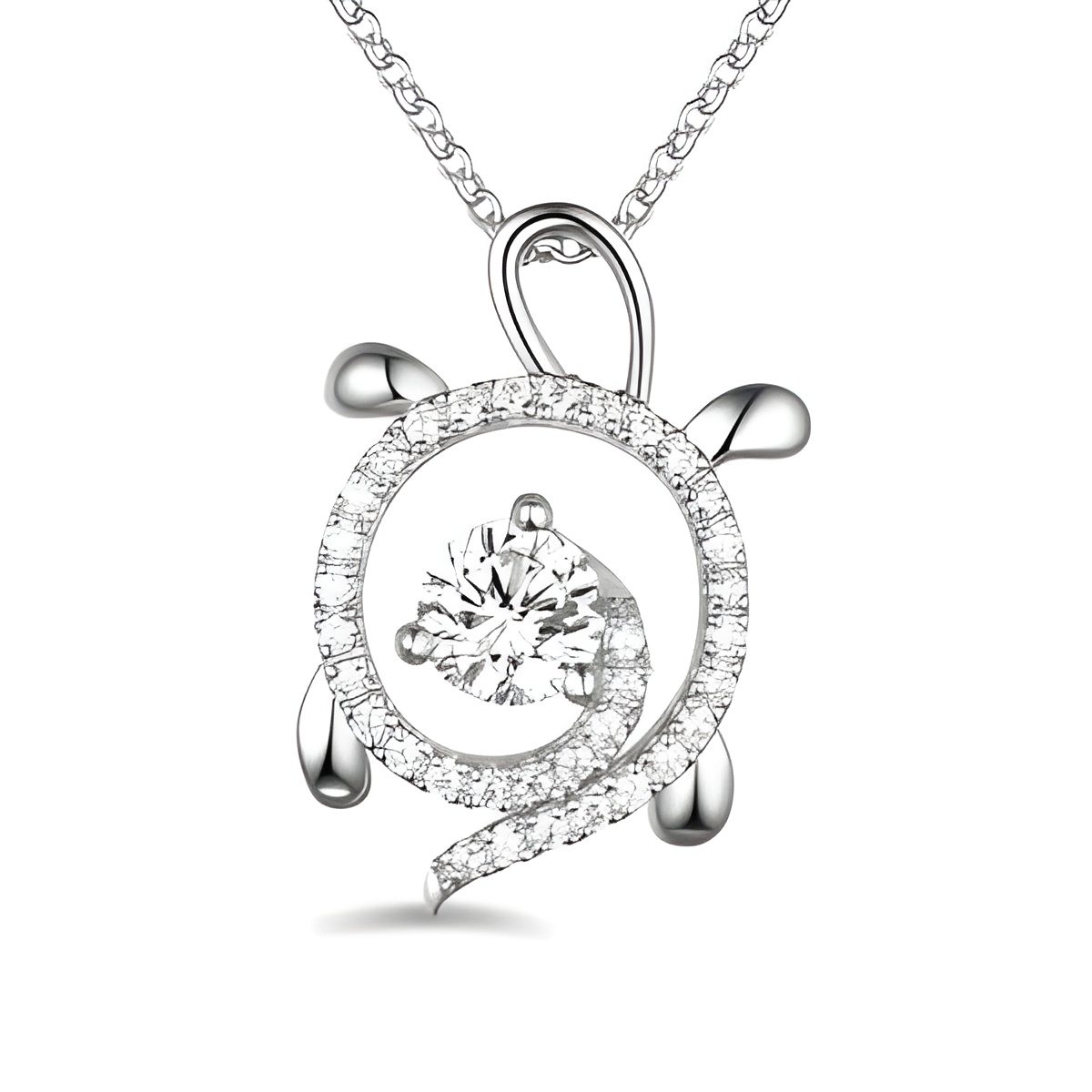 CG186_featured Sterling Silver Sea Turtle Necklace symbolizing love