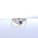 Embrace Eternal Bonds – Two Heart Birthstone Promise Ring – A Cherished Gift for Her - Image 2