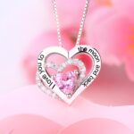 Embrace Endless Love – Triple Heart Birthstone Necklace – A Cherished Mother's Day Treasure - Image 2