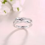 Embrace Eternal Love – Engraved Sterling Silver Twisted Ring – A Cherished Token for Her - Image 2