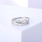 Embrace Eternal Love – Engraved Sterling Silver Twisted Ring – A Cherished Token for Her - Image 3