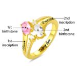 Embrace Your Story – Handcrafted Double Oval Birthstone Ring – A Timeless Treasure for Her - Image 2