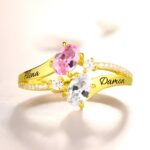 Embrace Your Story – Handcrafted Double Oval Birthstone Ring – A Timeless Treasure for Her - Image 3