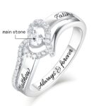 Embrace Your Heart’s Story – Engraved Sterling Silver CZ Ring – A Timeless Treasure for Loved Ones - Image 2