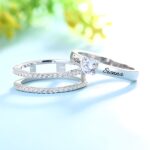 Embrace Eternal Bonds – Engraved Sterling Silver Promise Ring Set – A Symbol of Devotion for Loved Ones - Image 6