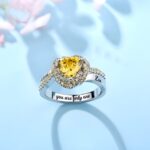 Embrace Everlasting Love – Heart-Shaped Birthstone Garland Ring – A Cherished Treasure for Her - Image 2