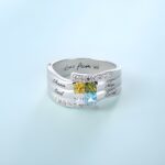 Celebrate Your Circle of Four – Handcrafted Sterling Silver Gemstone Ring – For Cherished Loved Ones - Image 3