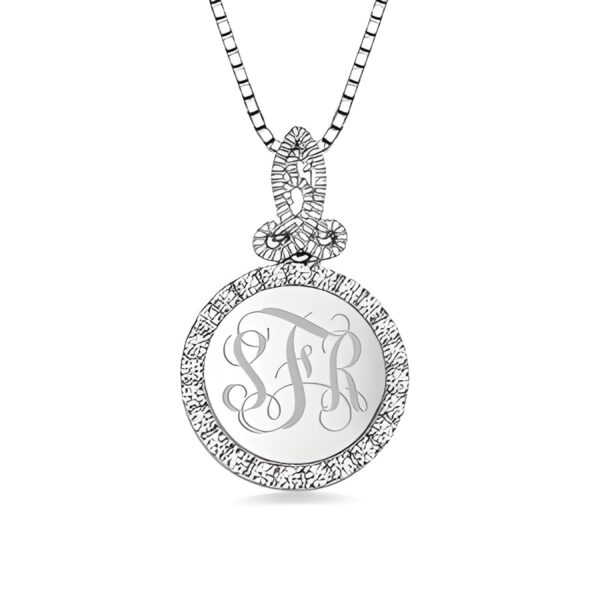 Personalized monogram necklace in sterling silver