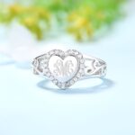 Carry Your Heart Close – Monogram CZ Heart Ring – A Timeless Treasure for Loved Ones - Image 3