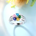 Embrace Every Heartbeat – Five Birthstone Heart Ring – A Cherished Keepsake for Mom - Image 3