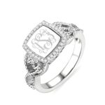Engraved monogram ring for her cherished moments