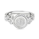 Crowned Elegance – Engraved Monogram Ring – A Timeless Treasure for Her - Image 2