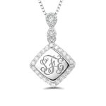 Custom monogram necklace with infinity symbol for her