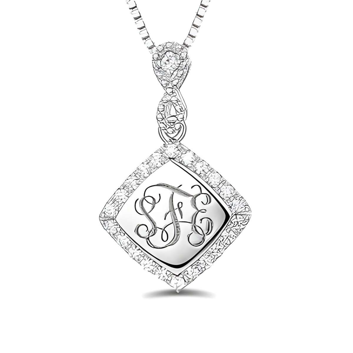 Custom monogram necklace with infinity symbol for her