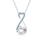 Engraved infinity heart necklace symbolizing endless love