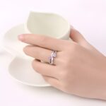 Embrace True Love – Engraved Double Heart CZ Ring – For Her Most Cherished Moments - Image 4