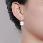 Embrace Family Harmony – Engraved Lace Circle Monogram Silver Earrings – A Cherished Keepsake for Loved Ones - Image 4