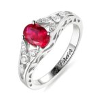 Oval birthstone vine ring symbolizing nature's grace