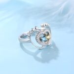 Embrace New Beginnings – Heart & Footsteps Birthstone Ring – A Cherished Keepsake for Moms and Babies - Image 4