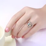 Embrace New Beginnings – Heart & Footsteps Birthstone Ring – A Cherished Keepsake for Moms and Babies - Image 5