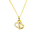 Embrace Your Bond – Double Heart Necklace with Names & Birthstones – A Cherished Keepsake for Loved Ones - Image 3