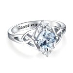 Embrace Timeless Elegance – Celtic Birthstone Silver Ring – A Cherished Keepsake for Every Story - Image 3