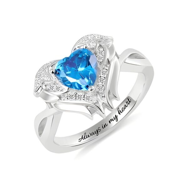 Angel Wings Birthstone Ring – a cherished token for her
