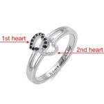 Intertwined Hearts of Love – Engraved Silver Birthstone Ring – A Cherished Promise for Two Souls - Image 2