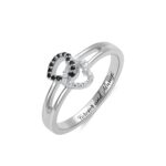 Engraved silver birthstone ring symbolizing love