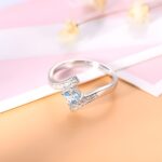 Embrace Pure Love – Engraved Sterling Silver Birthstone Ring – A Timeless Treasure for Her - Image 2