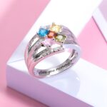 Embrace Your Story – Square Birthstone Name Ring in Sterling Silver – A Timeless Treasure for You or a Loved One - Image 4