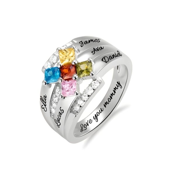 Personalized birthstone name ring for meaningful connections