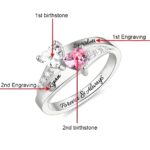 Embrace Eternal Love – Double Heart Birthstone Ring with Romantic Rose Box – For Cherished Moments Together - Image 3