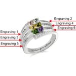 Embrace Your Story – Custom Birthstone Stacking Ring in Sterling Silver – A Cherished Keepsake for Every Moment - Image 2