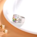 Embrace Your Story – Custom Birthstone Stacking Ring in Sterling Silver – A Cherished Keepsake for Every Moment - Image 3