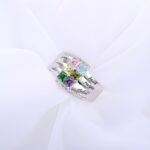 Embrace Your Story – Custom Birthstone Stacking Ring in Sterling Silver – A Cherished Keepsake for Every Moment - Image 4