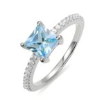 Princess-cut birthstone ring for celebrating inner royalty