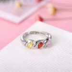 Twined Bonds of Love – Engraved Silver Ring with Birthstones – Celebrate Family Connections - Image 6