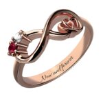 Embrace Eternal Love – Heart Within Heart Infinity Birthstone Ring – A Promise for Soulmates - Image 2