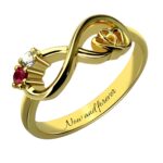 Embrace Eternal Love – Heart Within Heart Infinity Birthstone Ring – A Promise for Soulmates - Image 3