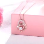 Embrace Love's Spark – Heart-Shaped Birthstone Necklace – A Tender Keepsake for Your Beloved - Image 4