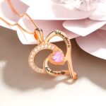 Embrace Her Heart – Sterling Silver Birthstone Necklace – A Timeless Token of Love - Image 2
